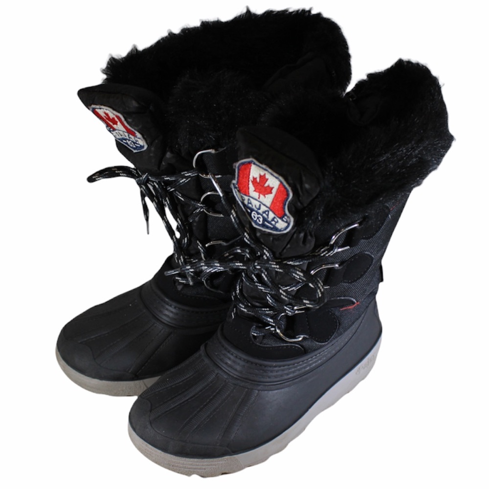 PAJAR Black Waterproof -40 Degree Little Girls Tall Winter Boots Side Zip 2T